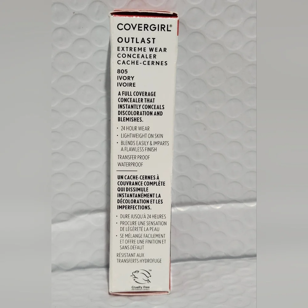 💋5/$25 COVERGIRL Outlast Extreme Wear Concealer - 805 Ivory